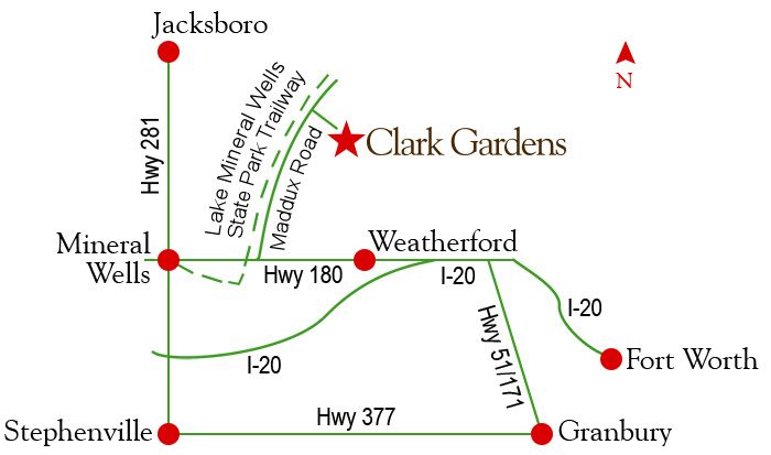 Clark Garden Directions Map 700w