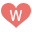 pink heart w